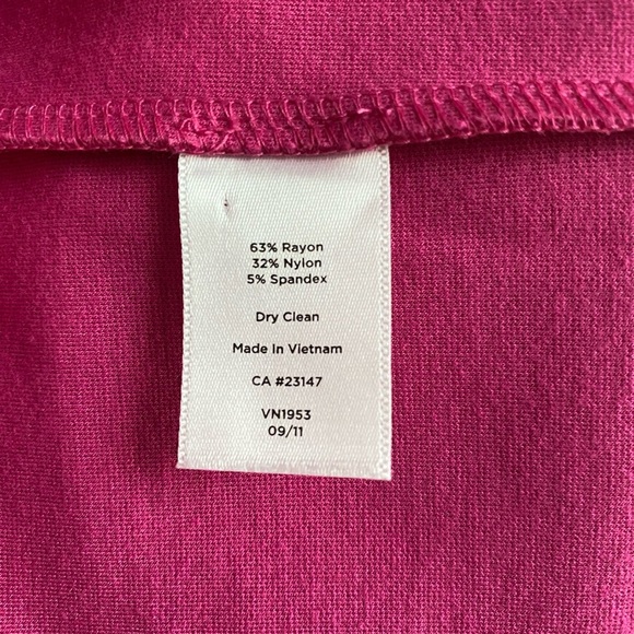 Talbots Women’s 12P Pink Ponte Shift Sheath Mini Dress Sleeveless Crew Neck - Picture 7 of 7